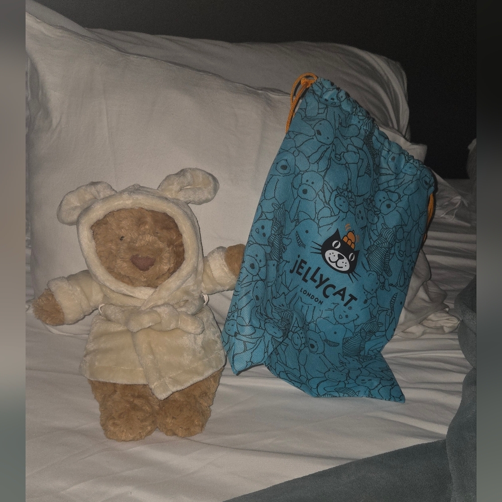 Jellycat Bartholomew Bathrobe Bear Plush BNWT Authentic